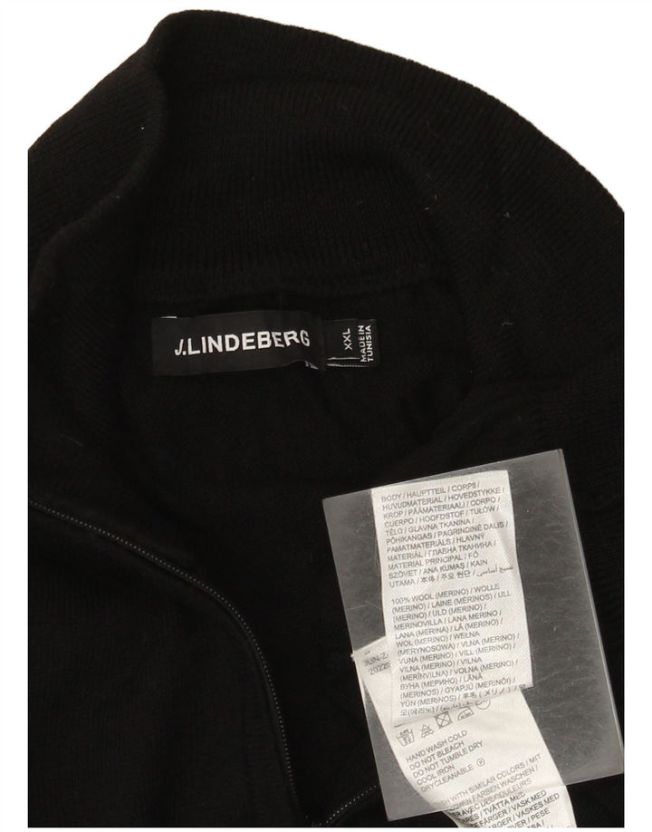 J.Lindeberg Pull à col zippé pour homme 2XL Laine noire
