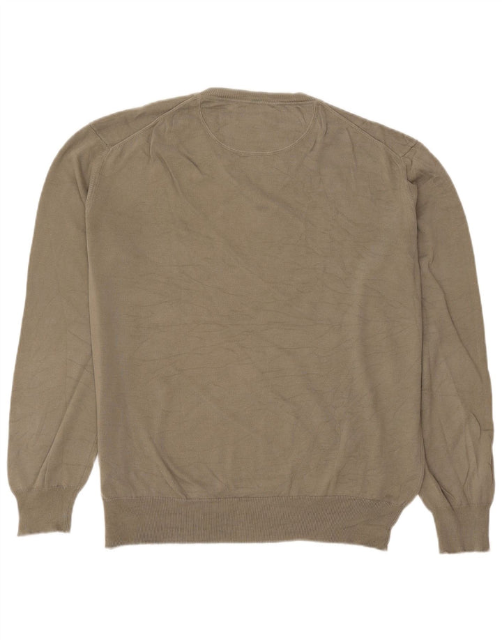 Marlboro Classics Pull col V pour homme XL Kaki Coton