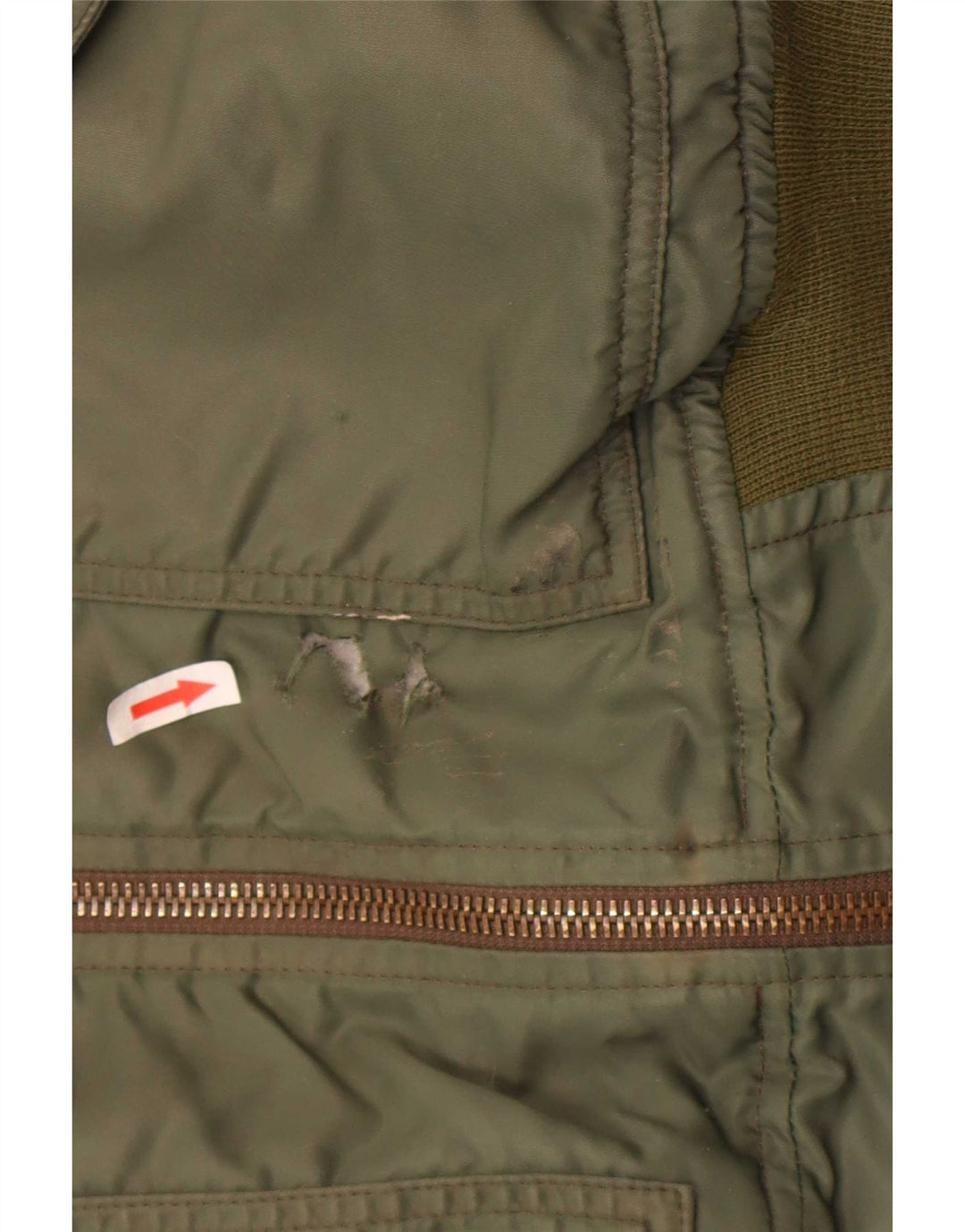 Carrera Veste Bomber Homme UK 40 Large Kaki Colourblock Polyamide