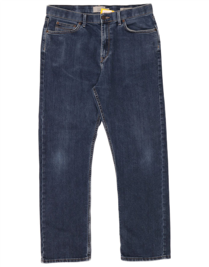 Marks & Spencer Jean droit régulier pour homme W34 L29 bleu coton