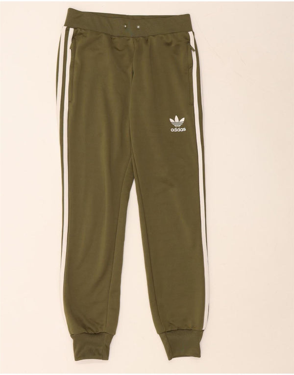 ADIDAS Pantalon de survêtement pour femme Joggers UK 10 Small Kaki Polyester