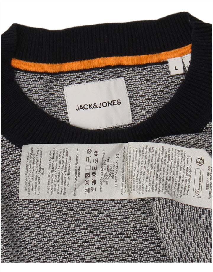 JACK & JONES Pull col rond homme grand gris acrylique