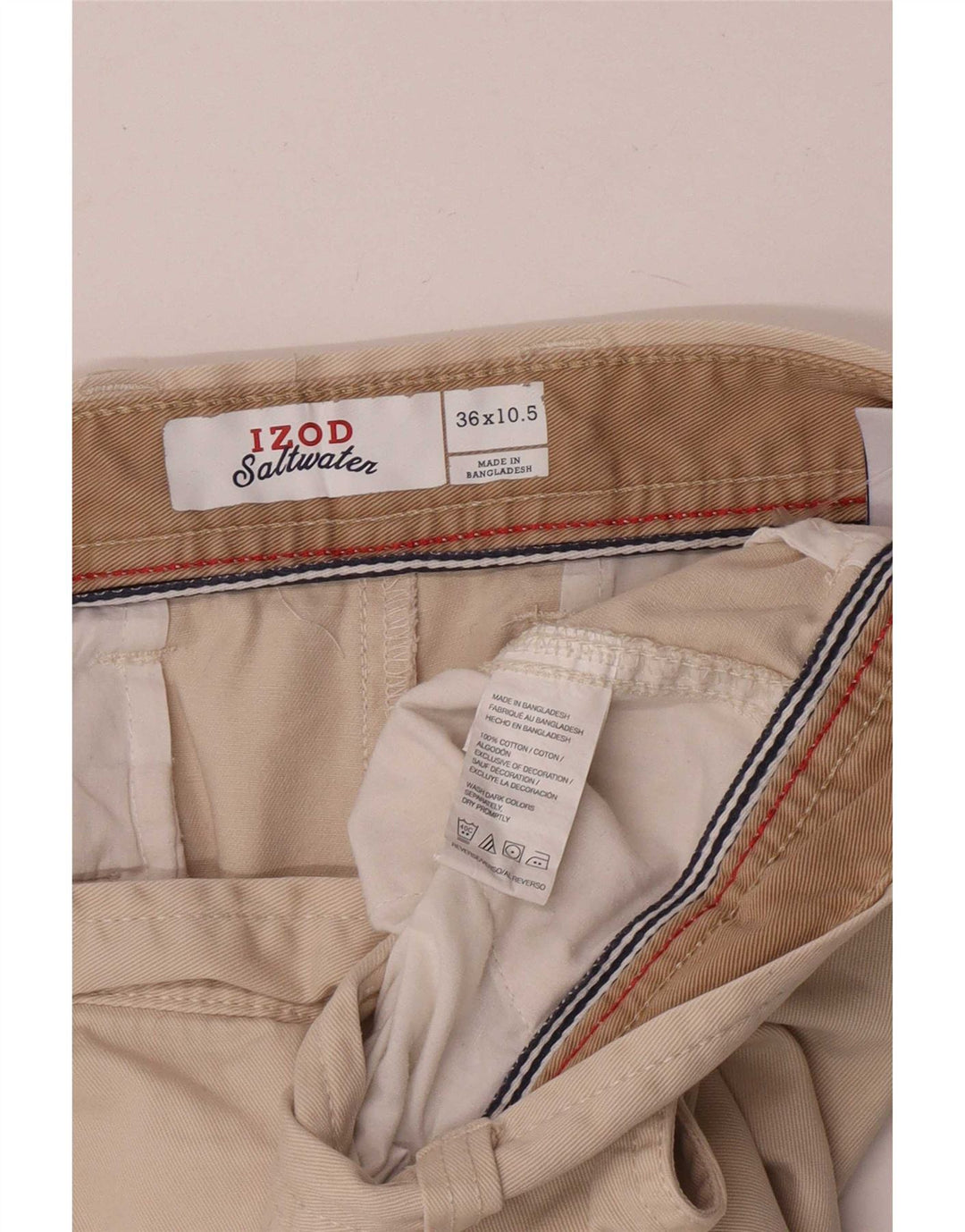 Izod Short Chino Homme W36 Grand Coton Beige