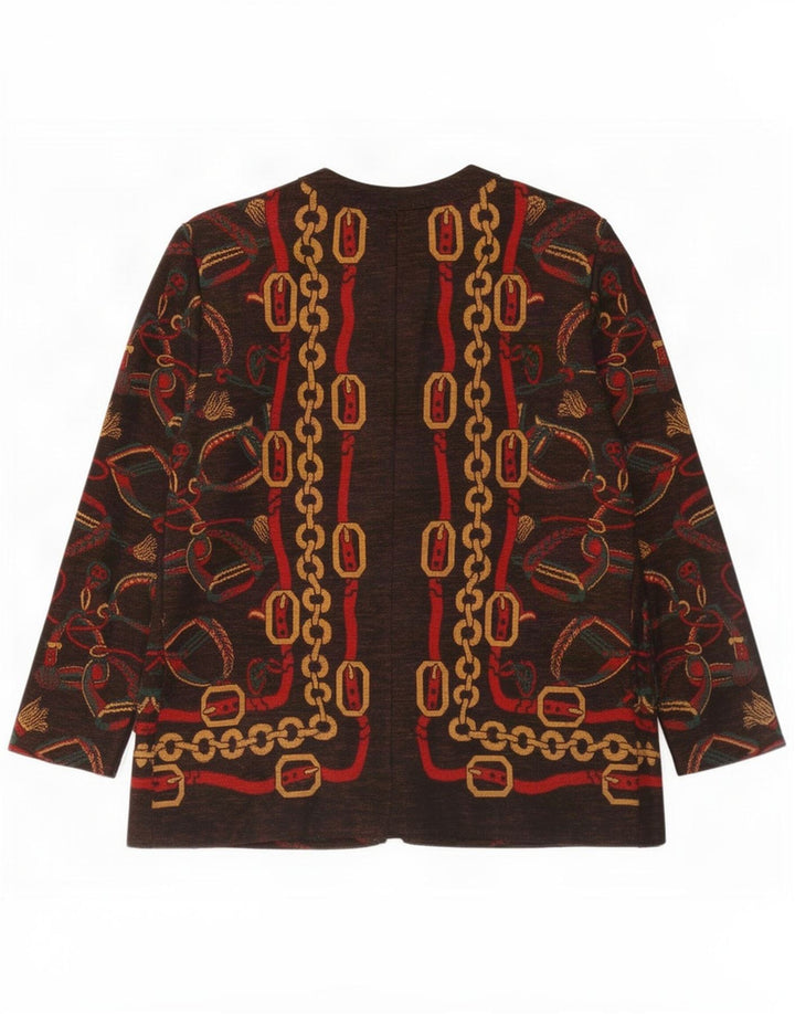 Pierre Cardin Veste blazer à 5 boutons pour femme à motif abstrait IT 48 XL Marron