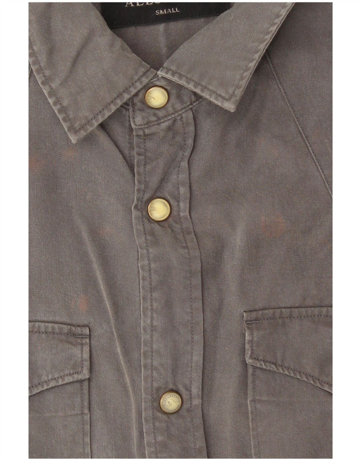 All Saints Chemise Homme Petit Gris Lyocell