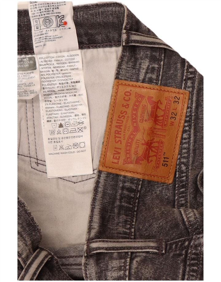 Levi's Jean Slim 511 Homme W32 L32 Gris Moucheté Coton