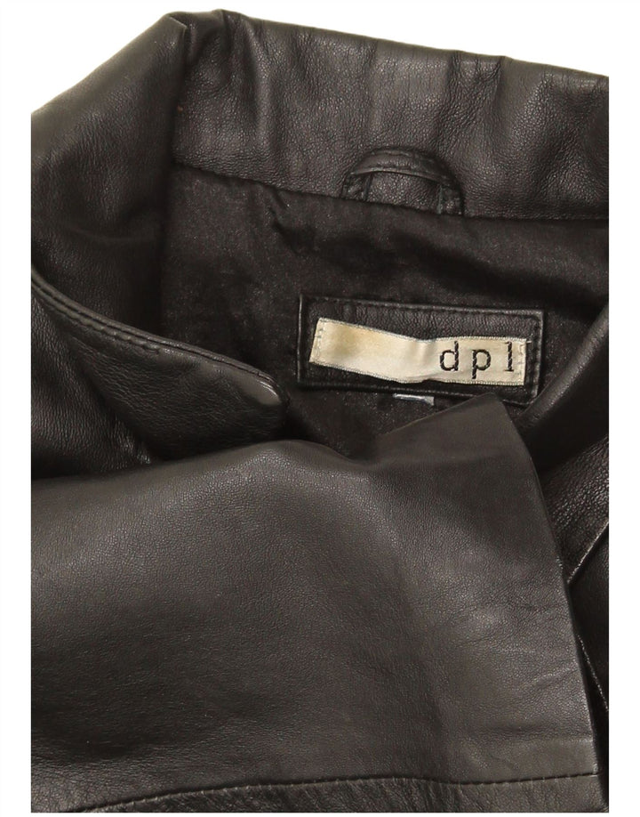 DPL Veste en cuir pour femme UK 12 Medium Noir