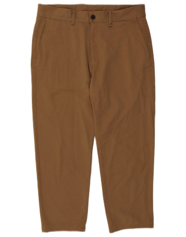 Zara Pantalon Chino Droit Homme EU 42 Large W32 L25 Beige