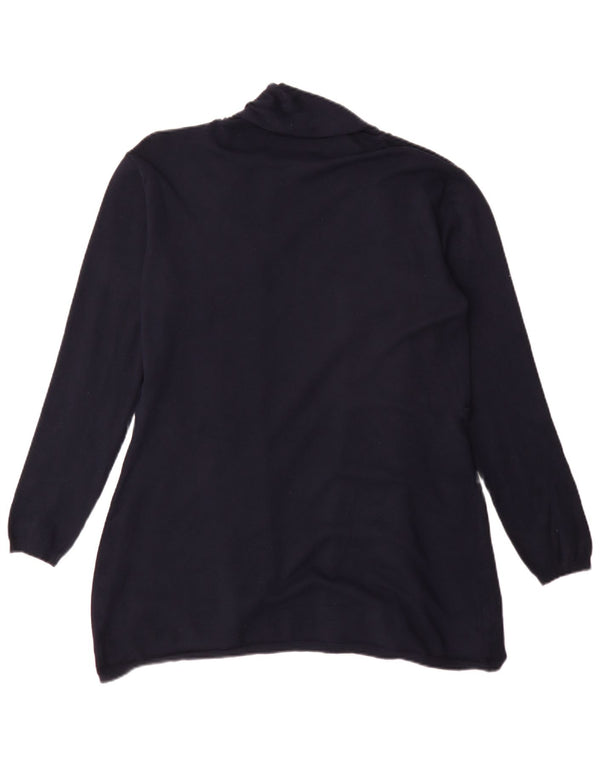 Zara Cardigan long pour femme UK 18 XL Bleu marine Viscose