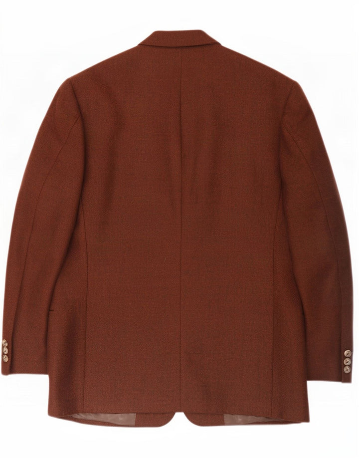 F.LLI Carlanda Veste blazer à 2 boutons pour homme IT 50 Grande laine bordeaux