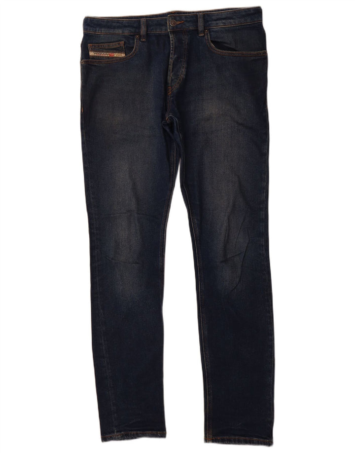 DIESEL Jean Slim Homme W32 L32 Bleu Marine Coton