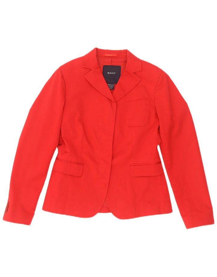 Gant Veste Blazer Femme UK 12 Coton Rouge Moyen
