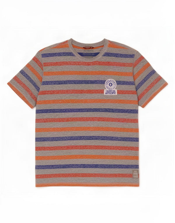 Carrera T-Shirt Top XL Coton Rayé Multicolore Homme