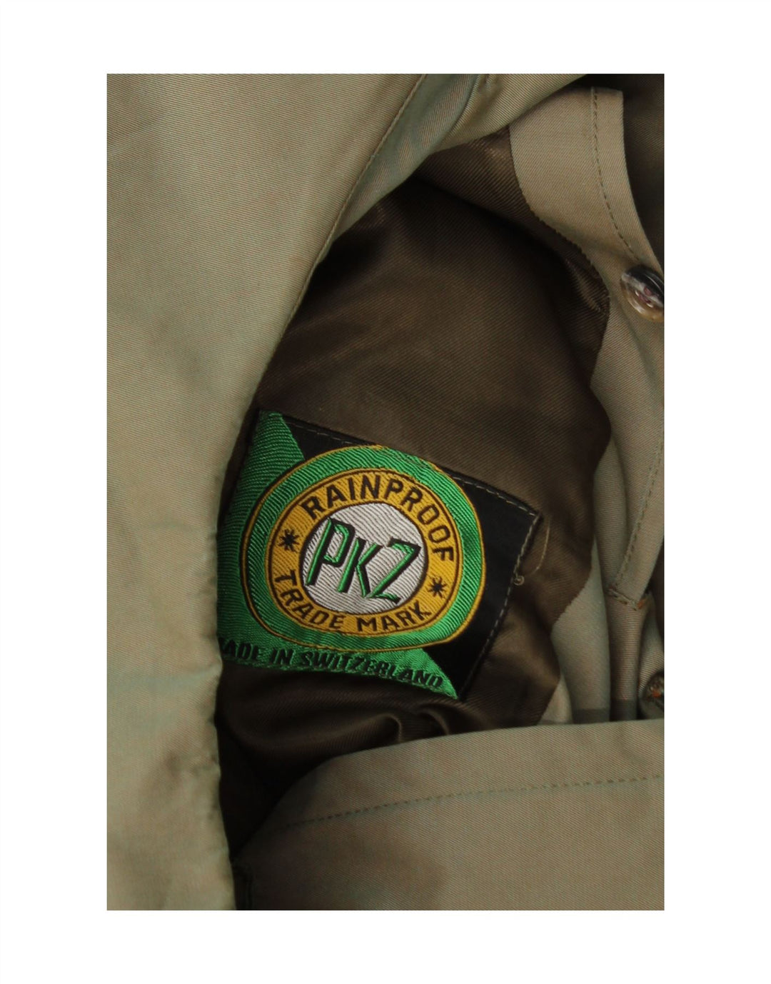 vintage Homme Double Breasted Manteau UK 34 XS Vert