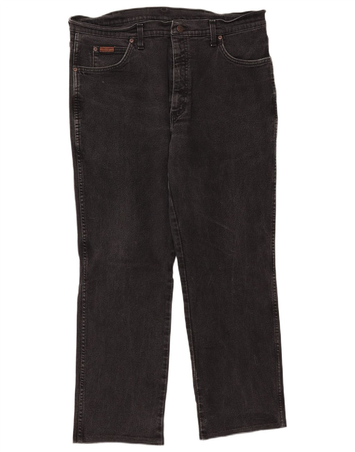 Wrangler Jean droit Texas W38 L28 pour homme en coton noir