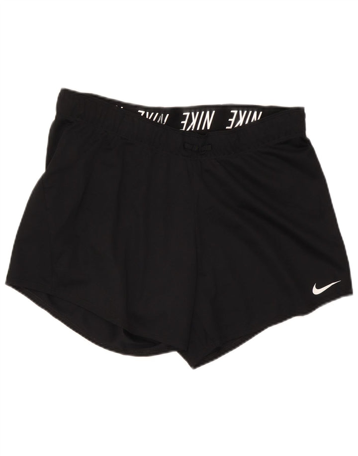 Nike Short de sport Dri Fit pour femme UK 14 Large Noir Polyester