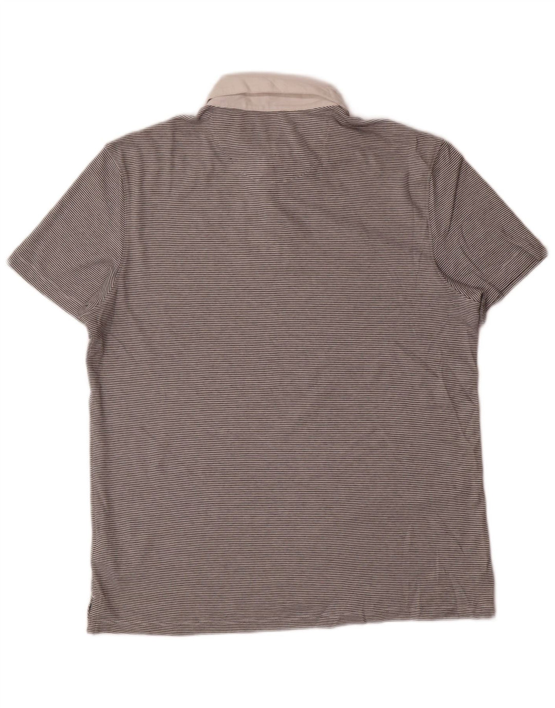 CALVIN KLEIN Polo Homme Gris Moyen à Fines Rayures en Coton