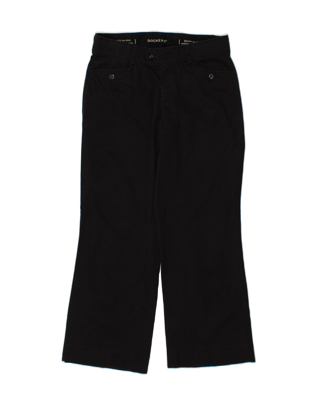 DOCKERS Womens Bootcut Casual Trousers US 6 Medium W30 L28 Black Cotton Vintage Dockers and Second-Hand Dockers from Messina Hembry 