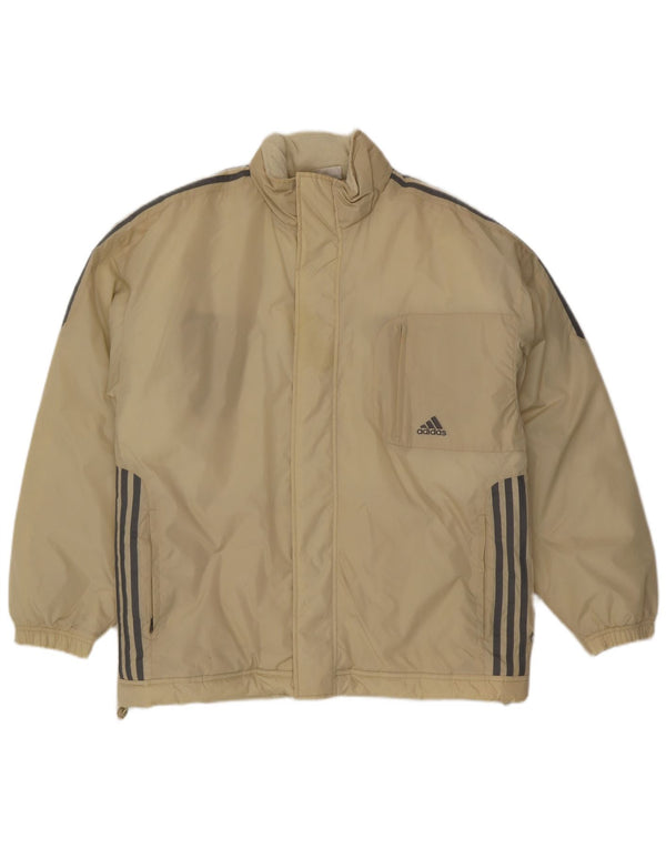 Adidas Veste matelassée coupe ample pour homme UK 40/42 Polyester beige moyen