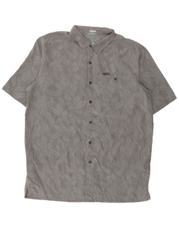 Columbia Chemise Omni-Shade à Manches Courtes Coupe Regular Homme Gris Floral XL