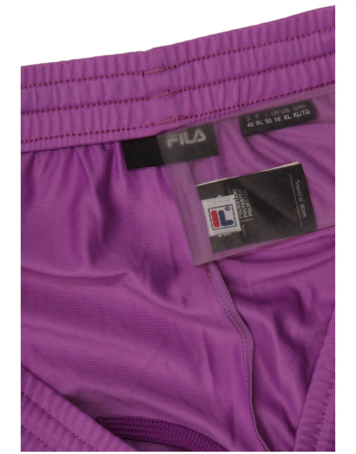 Fila Pantalon de survêtement femme UK 16 Large Violet Polyester