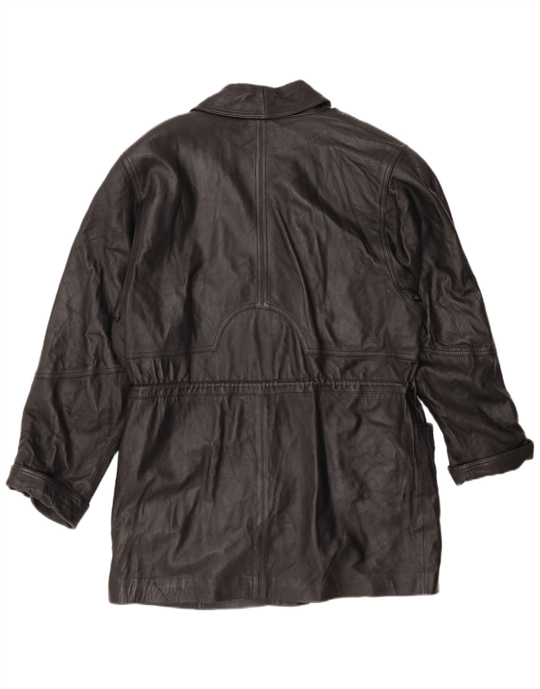 Manteau en cuir femme vintage EU 44 XL Cuir noir