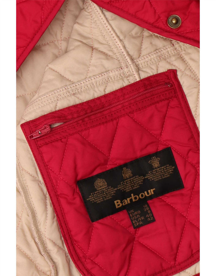 Barbour Veste matelassée pour femme UK 12 Medium Rouge Polyamide