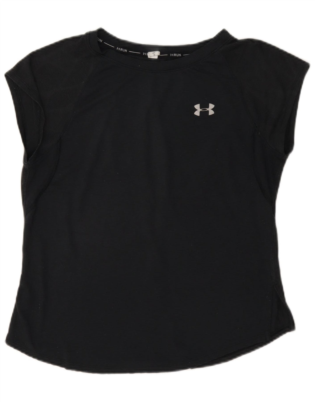 Under Armour T-Shirt Femme UK 44 Gris Moyen Géométrique Polyester