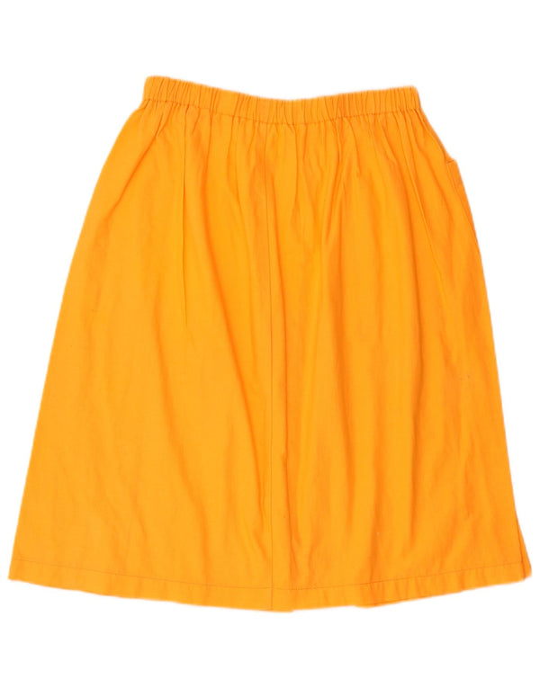 VINTAGE Jupe trapèze fille 12-13 ans W30 coton orange