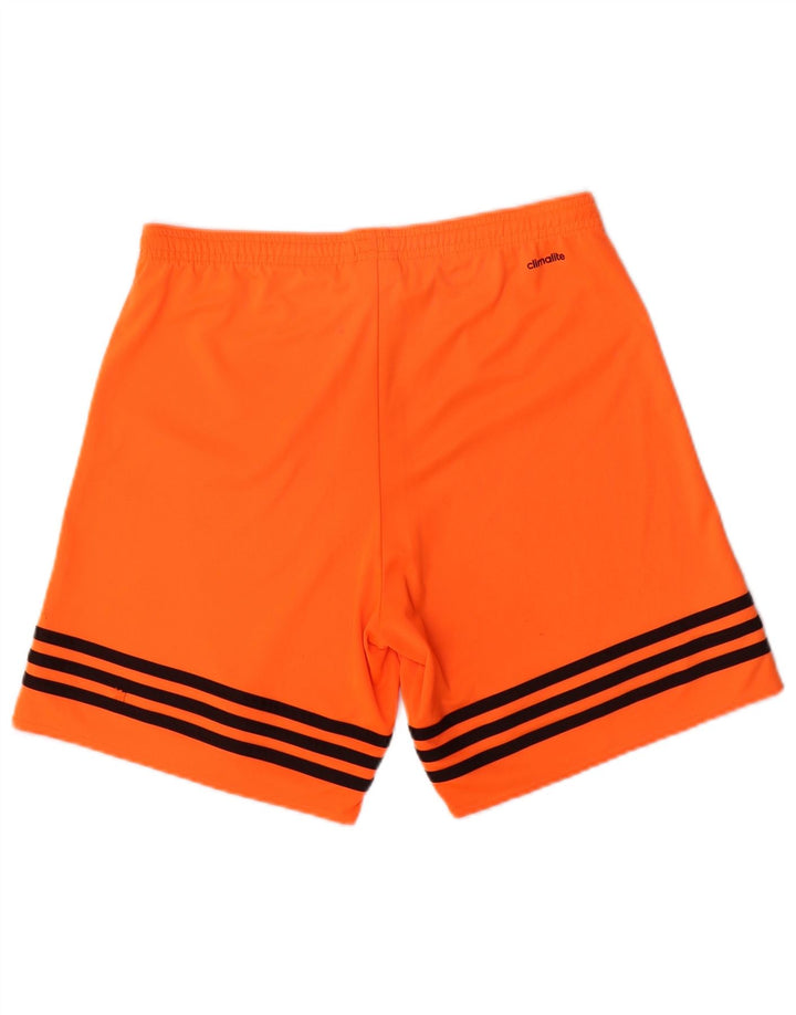 Adidas Short de sport Climalite pour homme, petit, orange, polyester