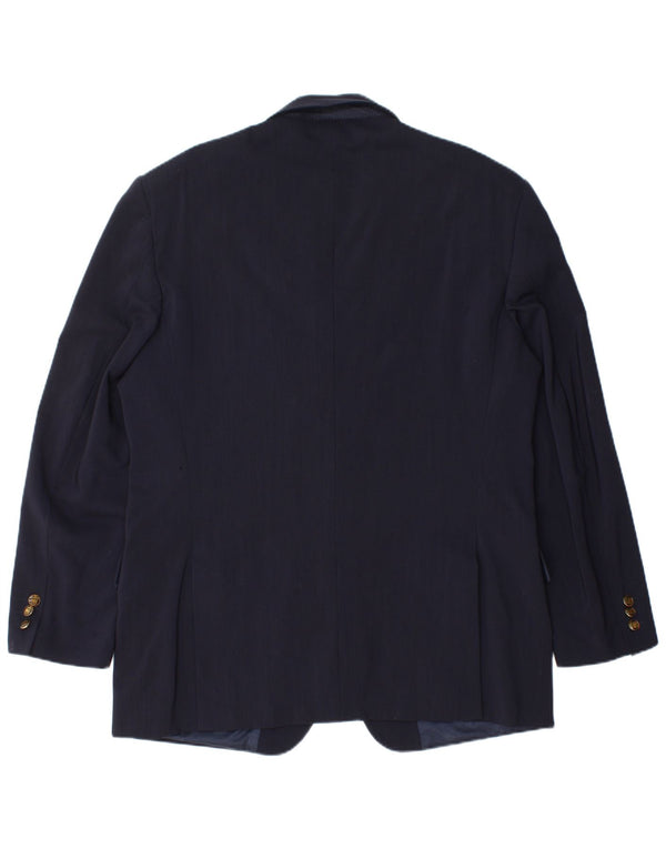 Ferre Veste Blazer 2 Boutons Homme IT 54 2XL Bleu Marine Laine Vierge