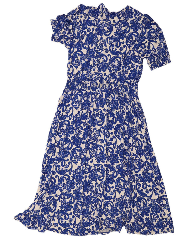 Robe à volants Boden pour femme FR 44 XL Bleu Paisley Viscose