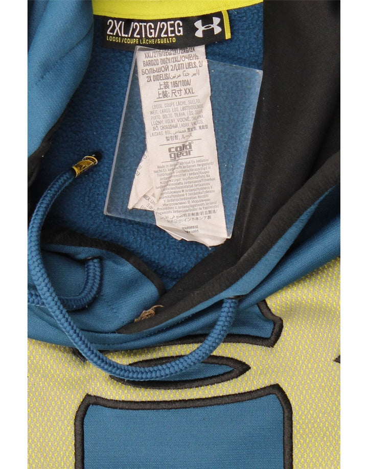 UNDER ARMOUR Pull à capuche graphique Heat Gear pour homme 2XL Bleu