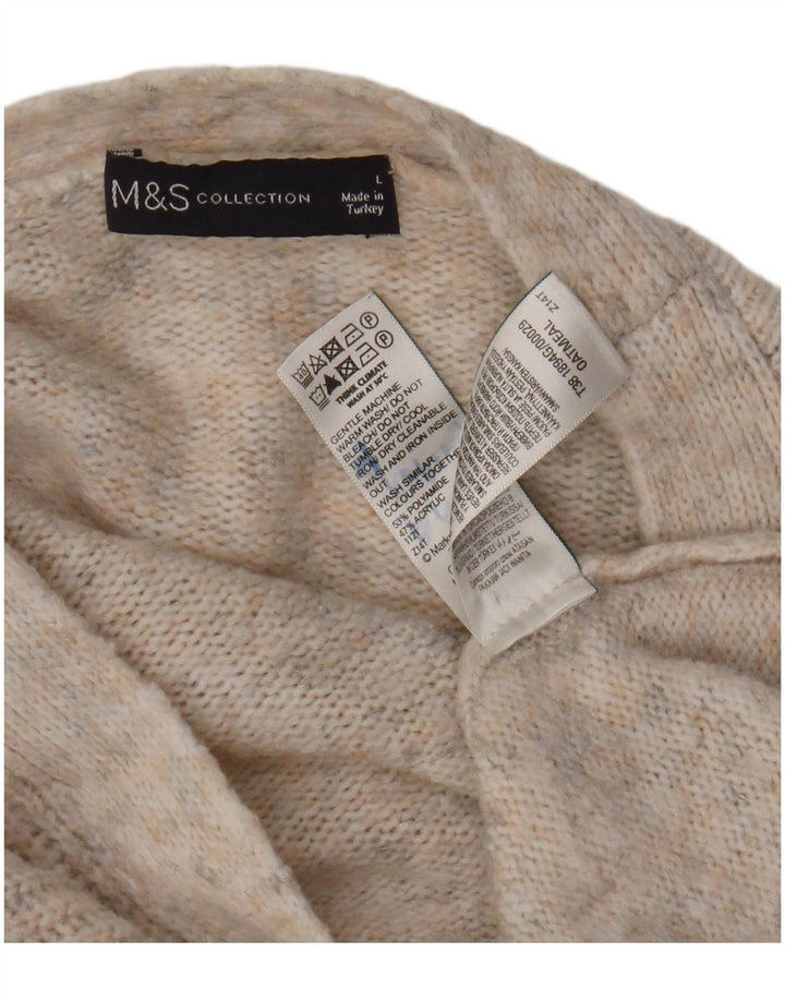 Marks & Spencer Pull cardigan surdimensionné pour femme UK 16 Large Beige