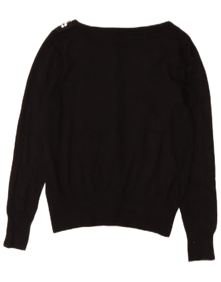 Marks & Spencer Cardigan pour femme en coton noir moyen UK 12