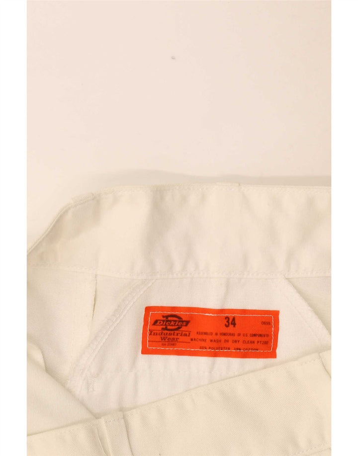 Dickies Pantalon Chino Droit Femme W34 L26 Blanc Polyester