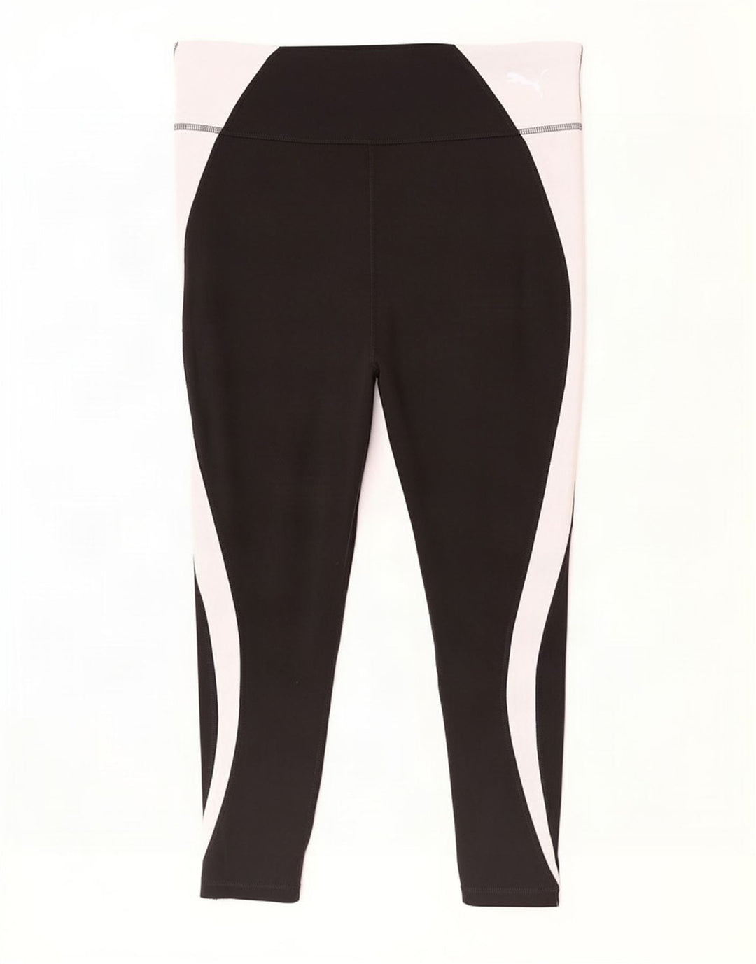 Puma Legging court pour femme UK 46 Large Noir Colorblock Polyester