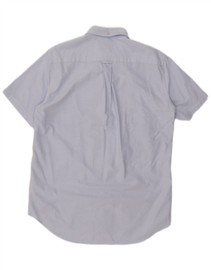 Gant Chemise à manches courtes pour hommes, coupe régulière, taille 39, bleu moyen, coton