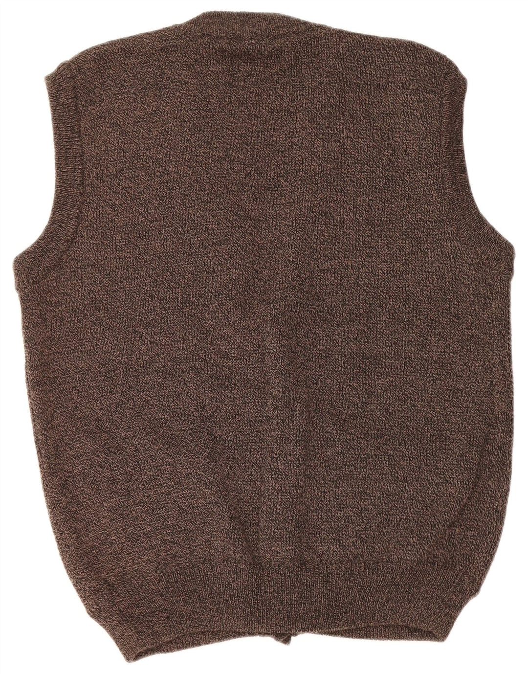 VINTAGE Cardigan sans manches pour homme Marron moyen Fair Isle