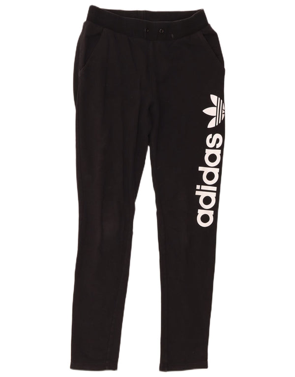 Adidas Pantalon de survêtement graphique pour femme UK 8 Small Noir Coton