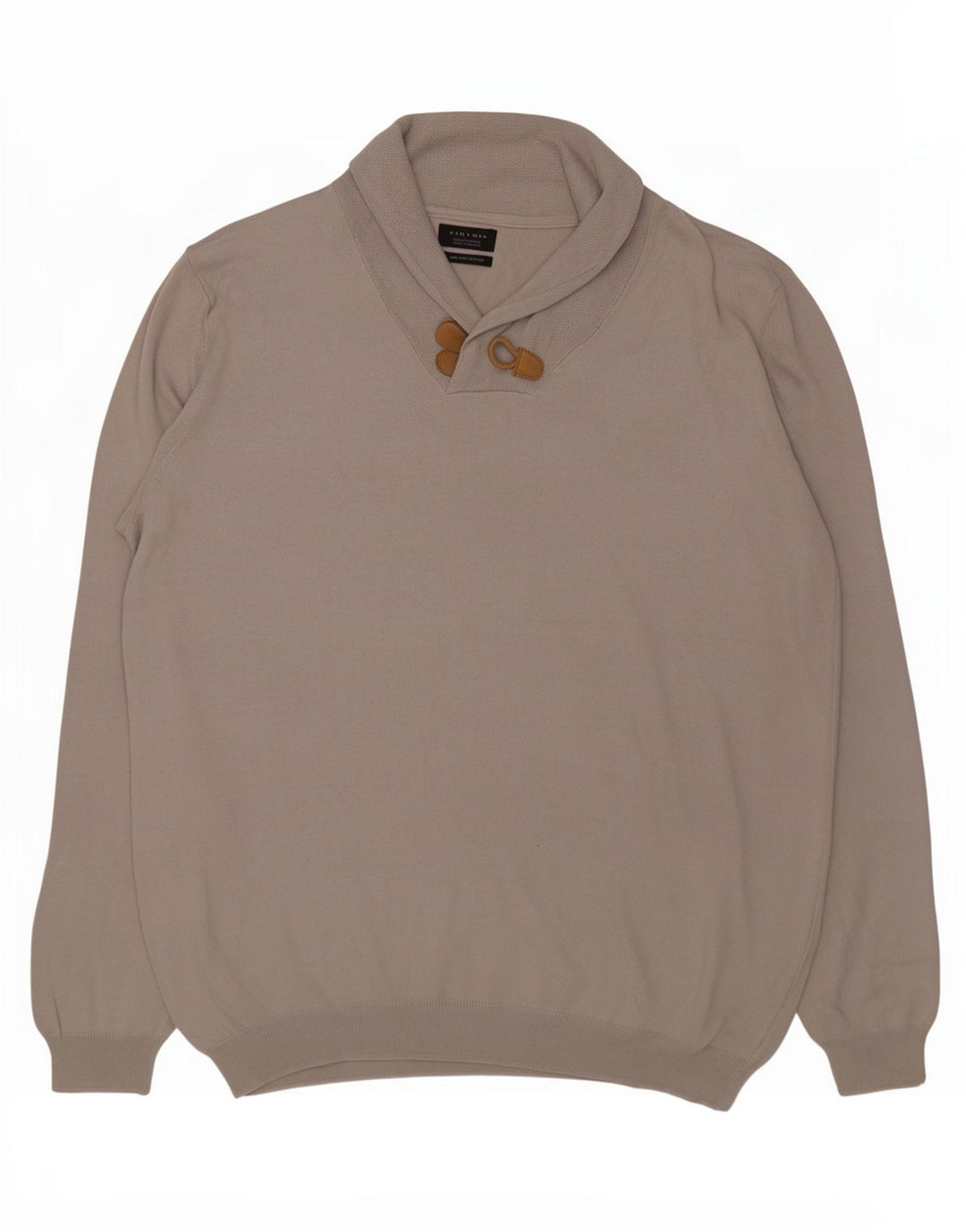 Zara Homme Pull Col Châle Pull Large Gris Coton
