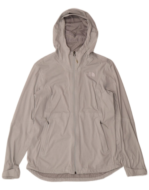THE NORTH FACE Veste de pluie à capuche pour femme UK 14 Large Gris Polyester