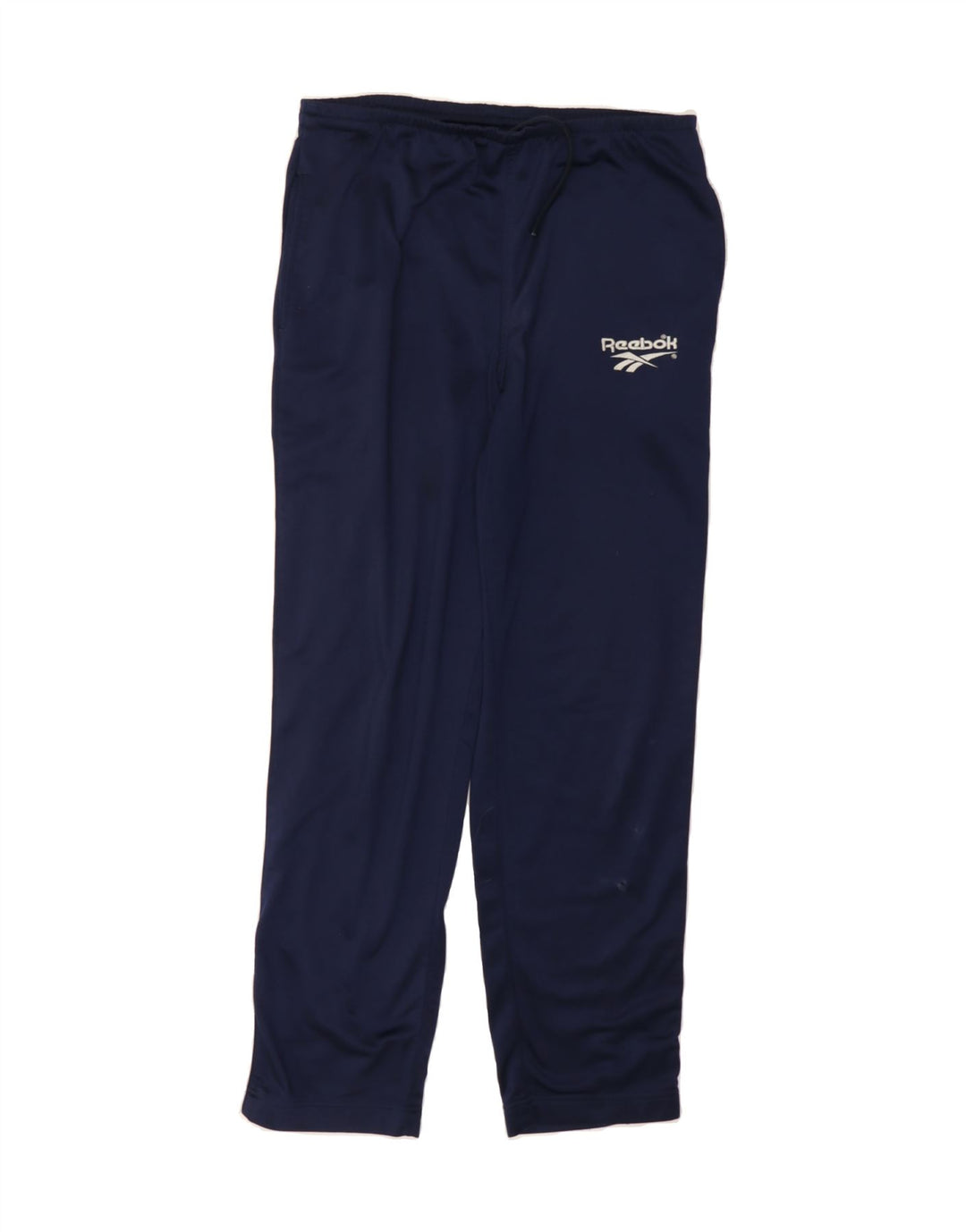 REEBOK Mens Tracksuit Trousers Small Navy Blue Polyester Vintage Reebok and Second-Hand Reebok from Messina Hembry 