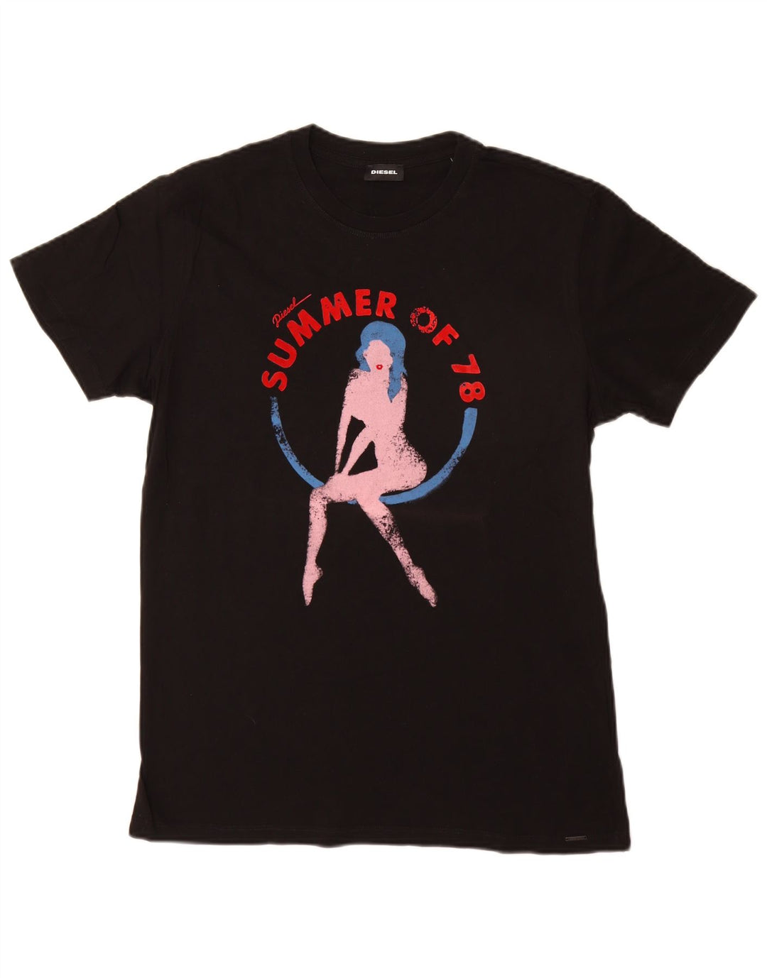 Diesel T-Shirt Graphique Homme Grand Noir Coton
