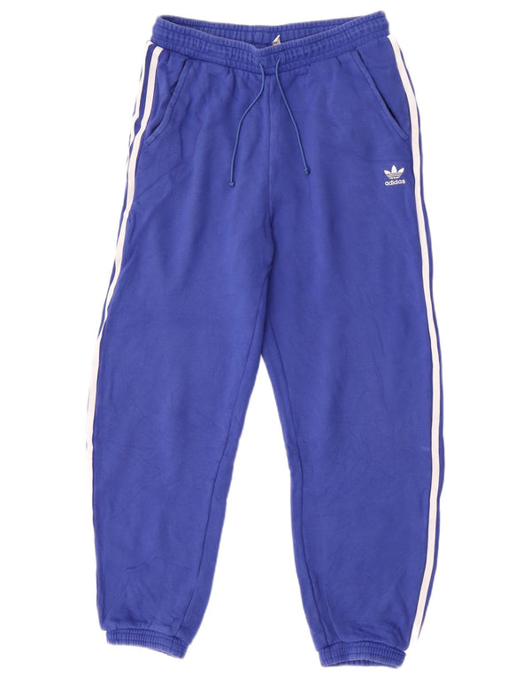 Adidas Pantalon de survêtement pour femme Joggers UK 12/14 Bleu moyen Coton