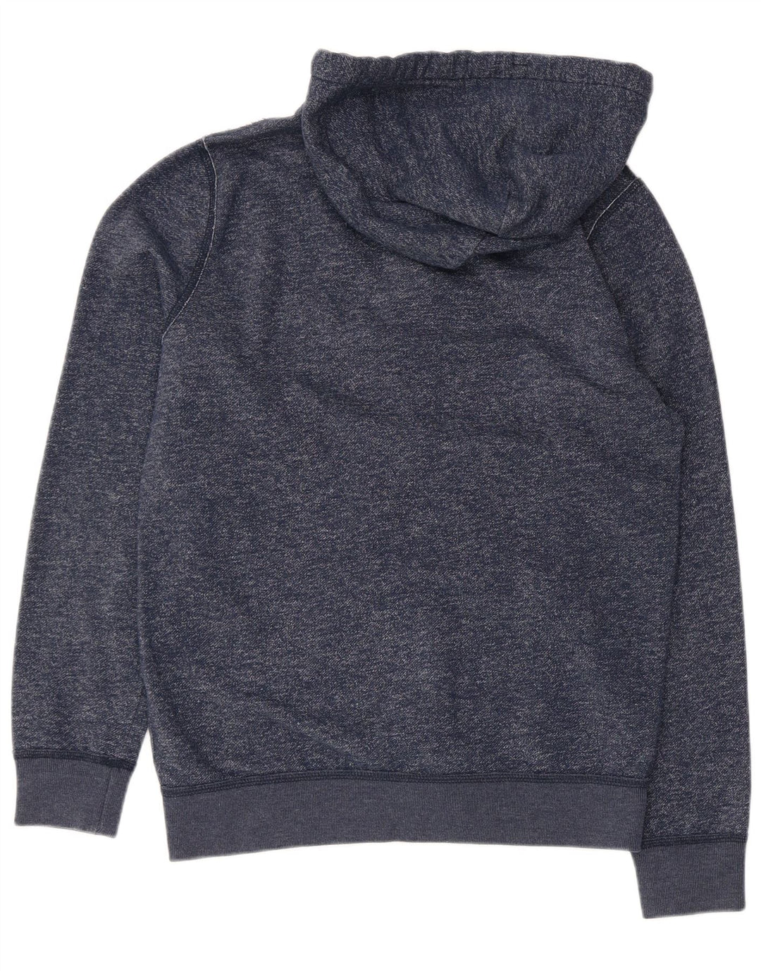 HOLLISTER Pull à capuche zippé graphique pour hommes, petit coton moucheté bleu marine