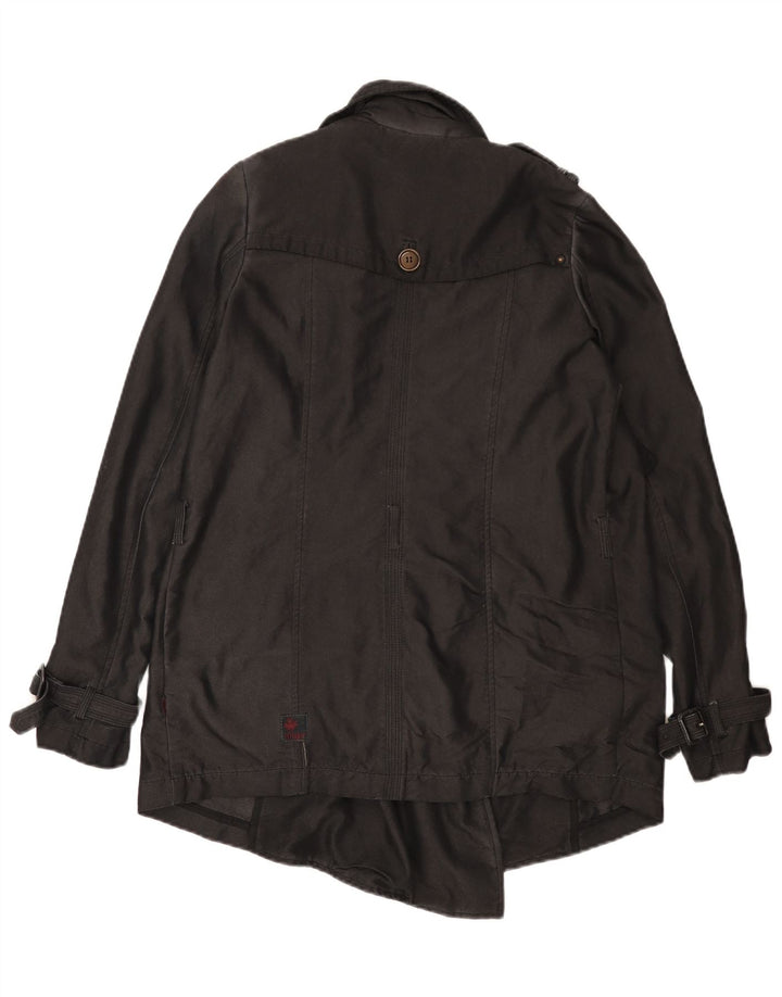KHUJO Trench-Coat surdimensionné pour femme UK 10 Petit Noir Polyester
