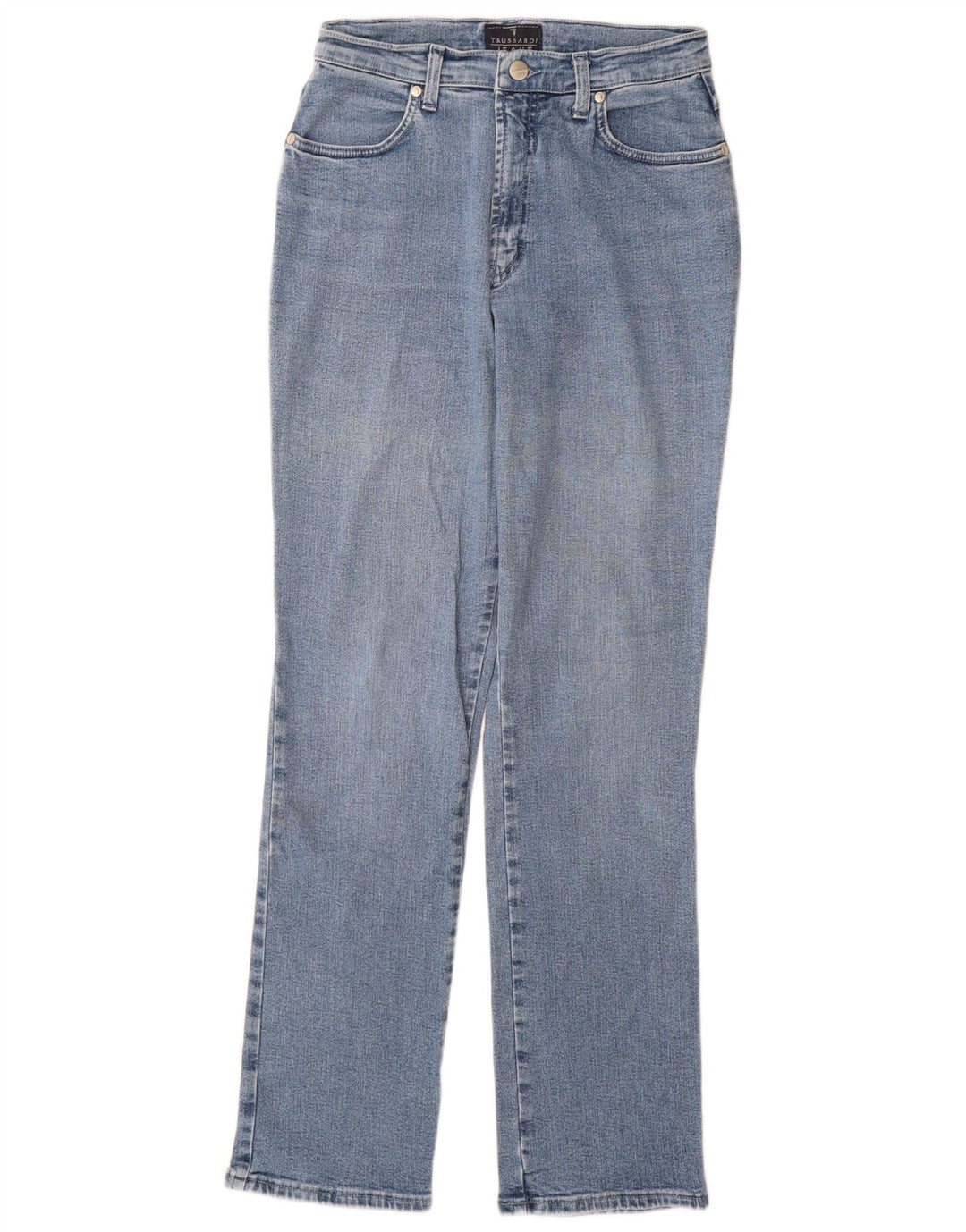 Trussardi Femme Jean Droit W27 L31 Bleu Coton