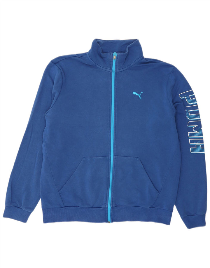 Puma Veste de survêtement graphique pour homme, grand, bleu