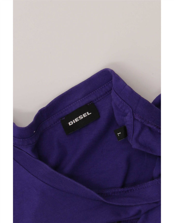 Diesel T-Shirt Graphique Femme Grand Violet Classique